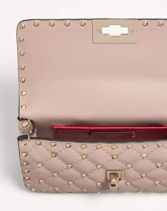 Valentino Garavani Rockstud Spike Small Shoulder Bag In Nappa Leather RUNWAY DELUXE