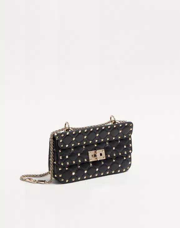 Valentino Garavani Rockstud Spike Small Shoulder Bag In Nappa Leather RUNWAY DELUXE