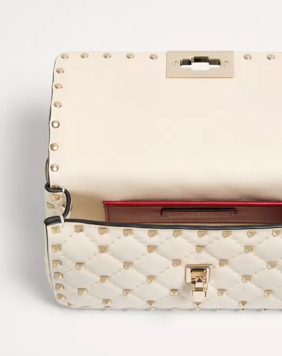 Valentino Garavani Rockstud Spike Small Shoulder Bag In Nappa Leather RUNWAY DELUXE