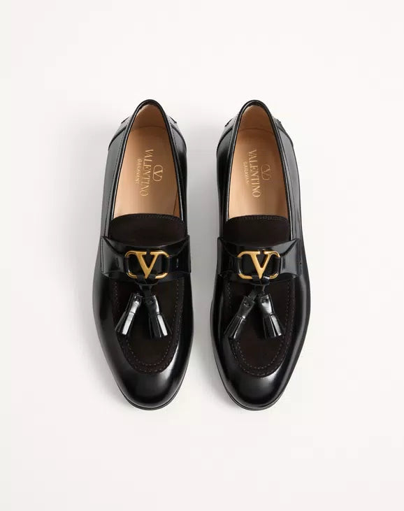 Vaniteux Calfskin And Split Leather Loafer