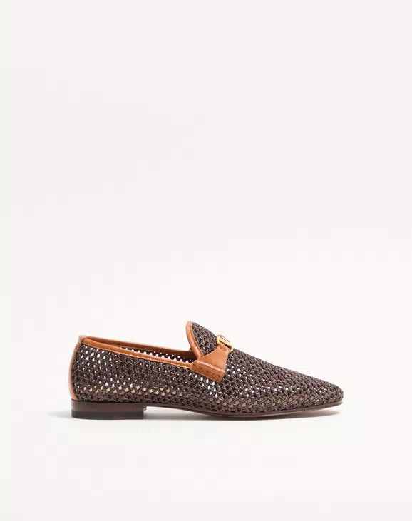Wolfe Loafer In Woven Raffia