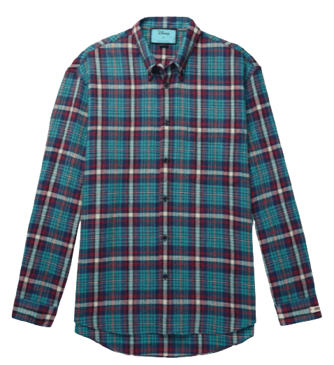GUCCI + Disney Button-Down Collar Embroidered Checked Wool-Blend