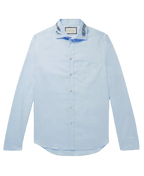 GUCCI Logo-Embroidered Cotton Oxford Shirt