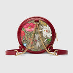 Gucci Ophidia GG Flora mini round shoulder bag