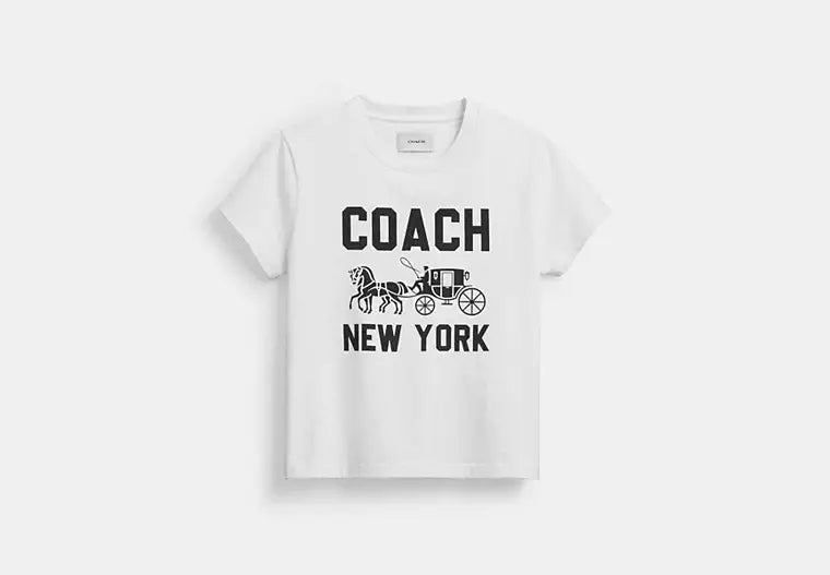 Horse And Carriage T-Shirt In Organic Cotton RUNWAY DELUXE