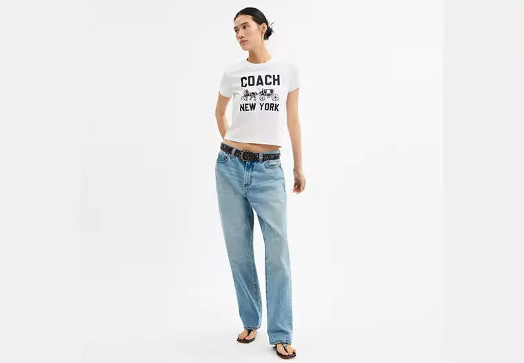 Horse And Carriage T-Shirt In Organic Cotton RUNWAY DELUXE