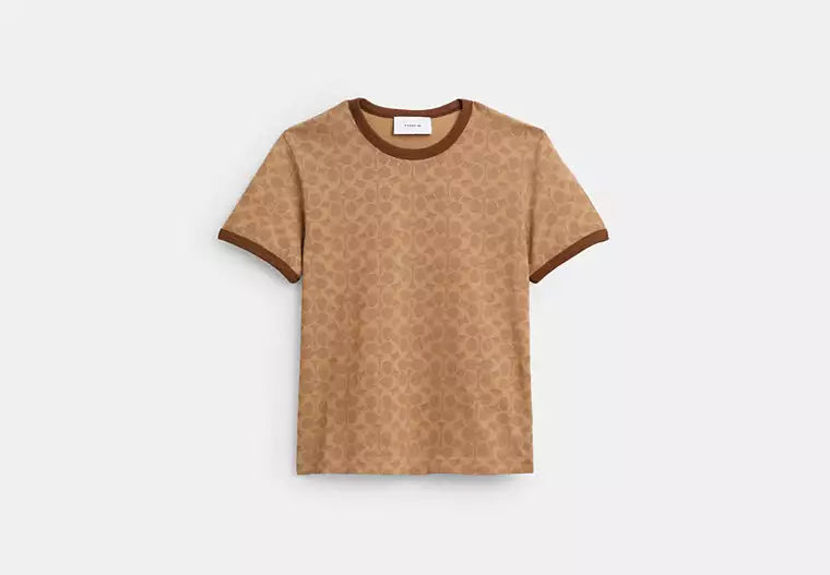 Signature Ringer T-Shirt In Organic Cotton RUNWAY DELUXE