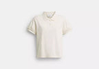 Coach Script Shrunken Polo In Organic Cotton RUNWAY DELUXE
