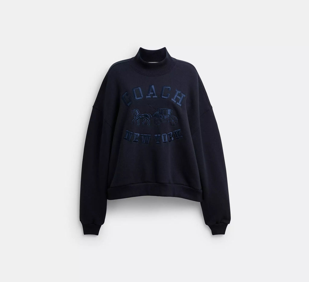 Horse And Carriage Mockneck Sweatshirt RUNWAY DELUXE