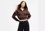 Heritage Long Sleeve Cropped Sport Full Zip Hoodie RUNWAY DELUXE