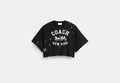 Star Short Sleeve Wide Cropped Crewneck T-Shirt In Organic Cotton RUNWAY DELUXE