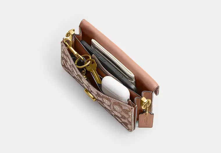Soft Tabby Shoulder Bag 20 In Crystal Signature Jacquard RUNWAY DELUXE
