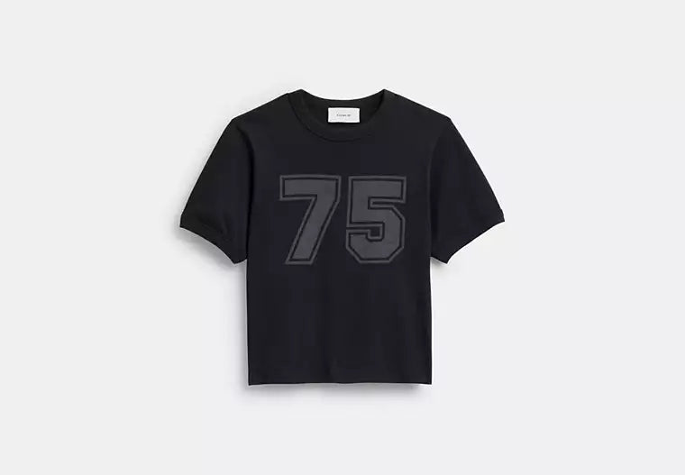 Tonal Varsity T-Shirt In Organic Cotton RUNWAY DELUXE