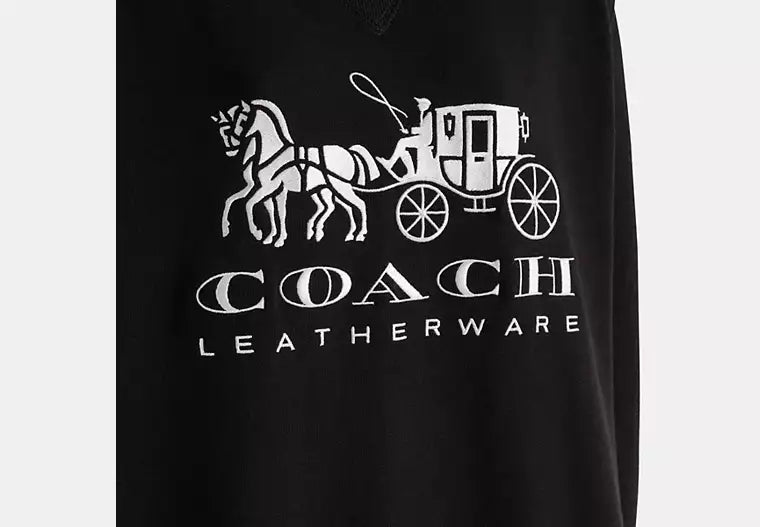 Restored Horse And Carriage Crewneck Sweatshirt RUNWAY DELUXE