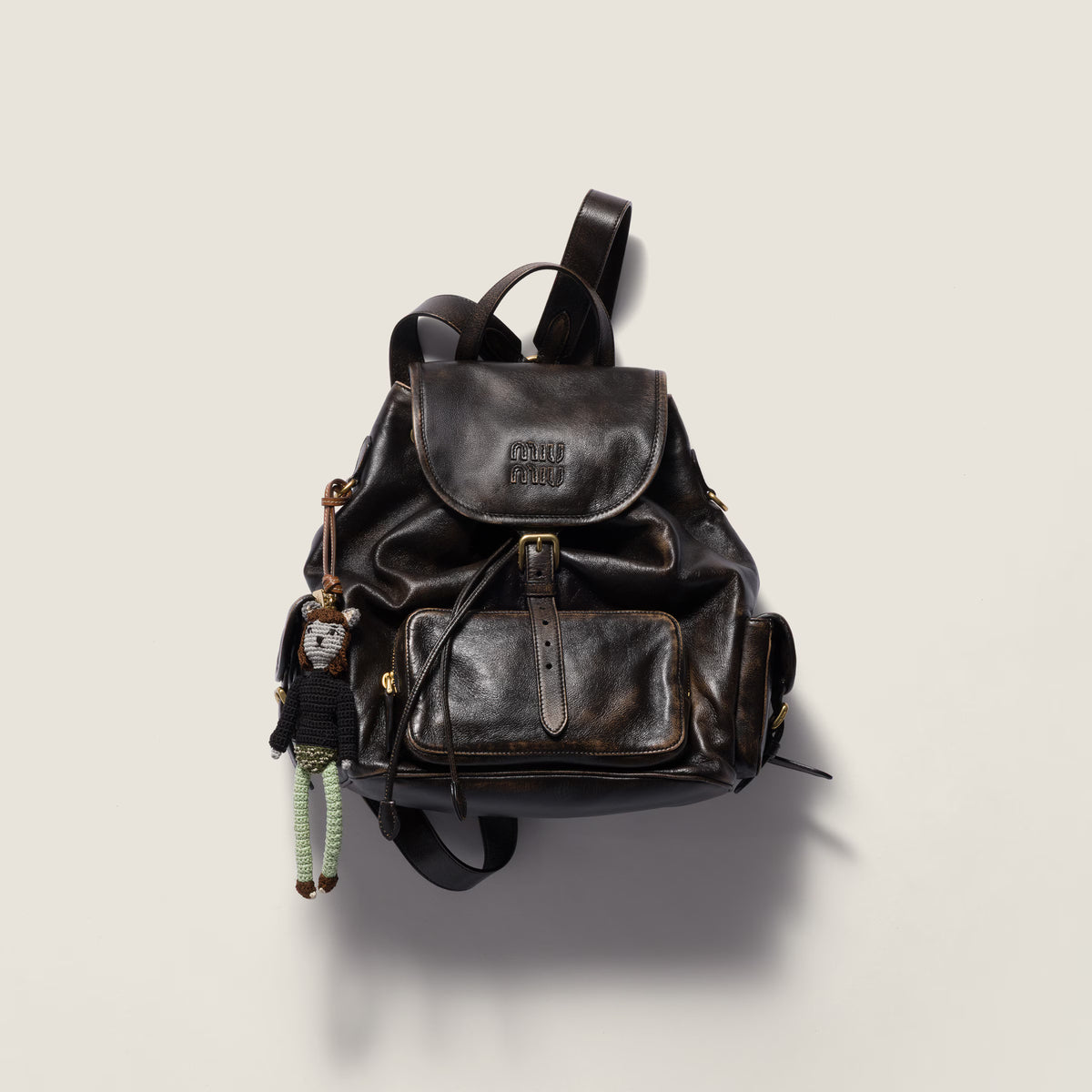 Leather backpack
