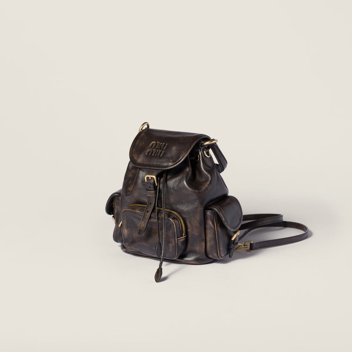 Leather backpack