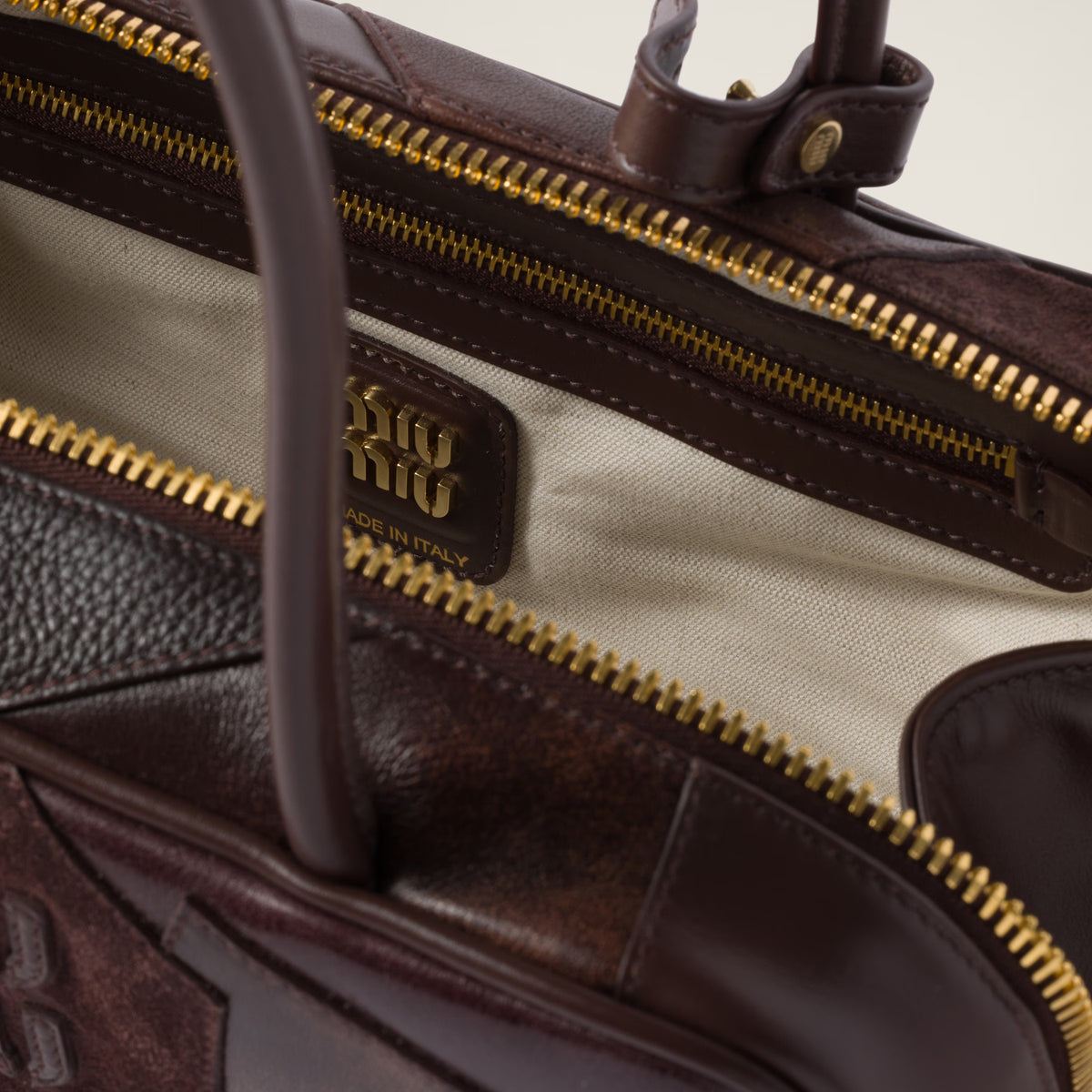 Beau leather patchwork bag