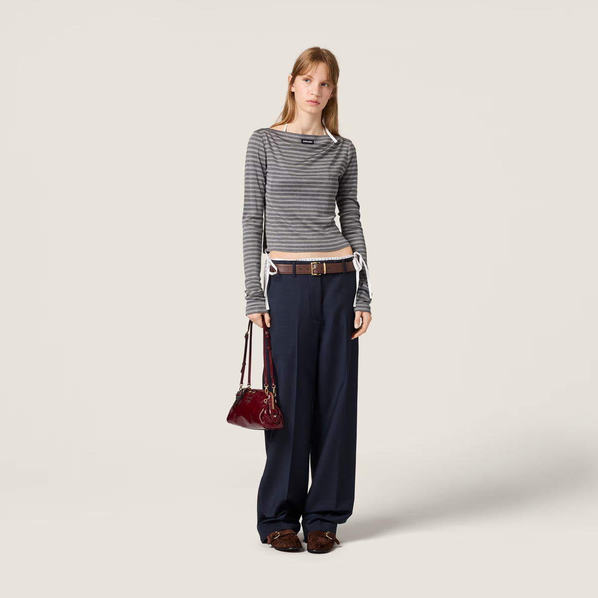 Striped jersey top RUNWAY DELUXE