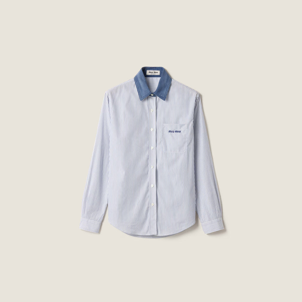 Striped poplin shirt RUNWAY DELUXE