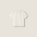 Embroidered slub poplin shirt RUNWAY DELUXE