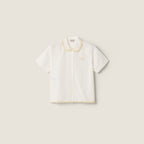 Embroidered slub poplin shirt RUNWAY DELUXE