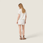 Embroidered slub poplin shirt RUNWAY DELUXE