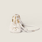 Caprice matelassé nappa leather clutch