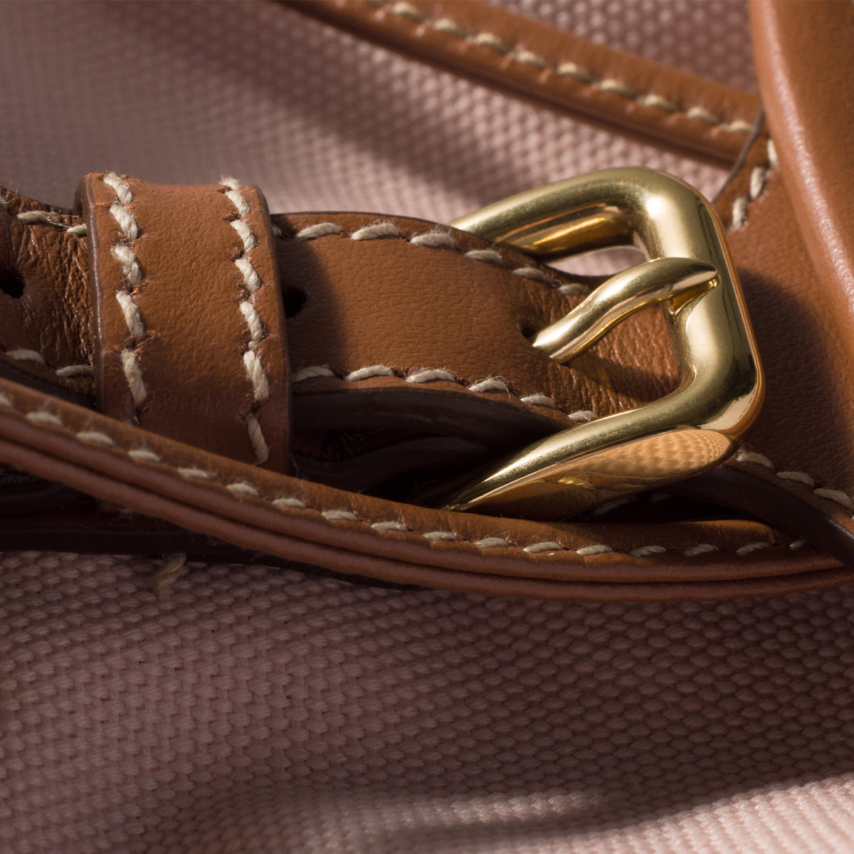 Canvas and leather backpack