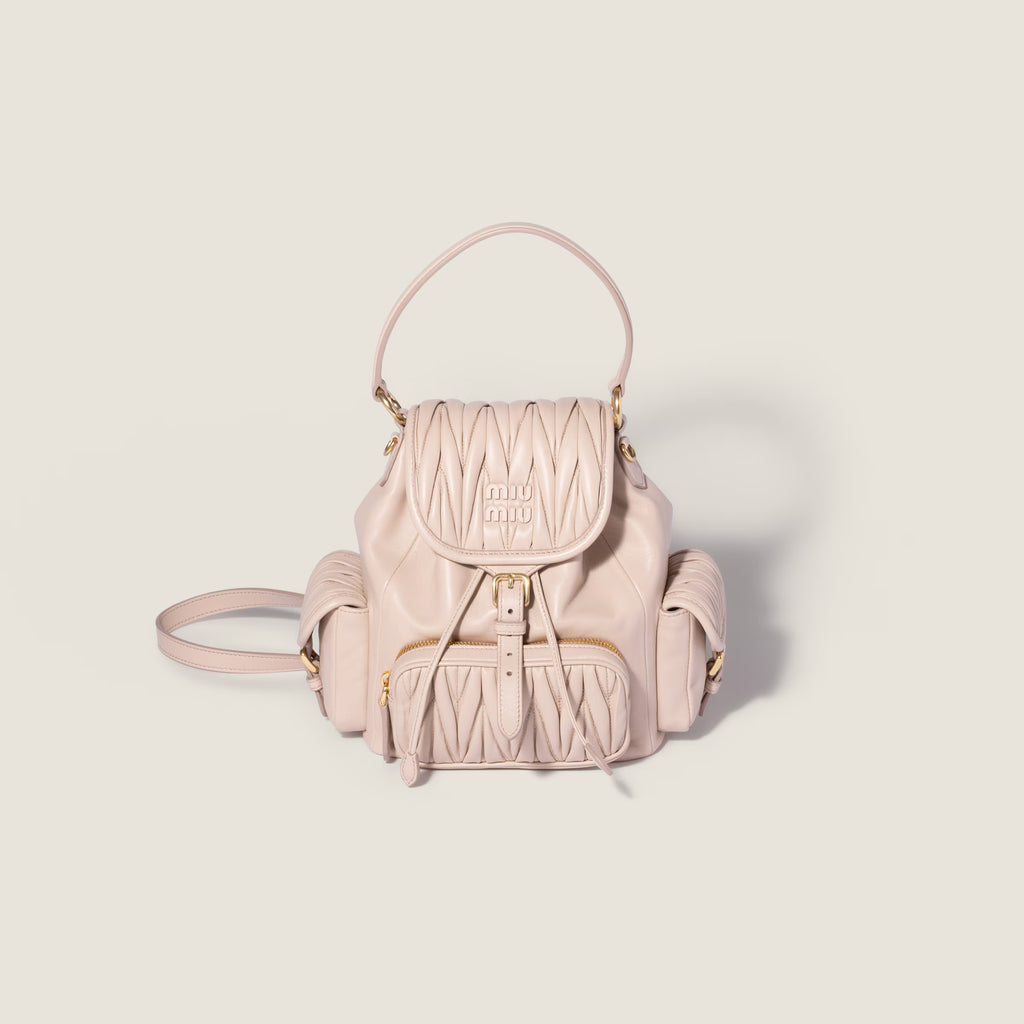 Matelassé nappa leather backpack