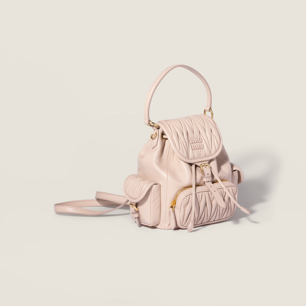 Matelassé nappa leather backpack