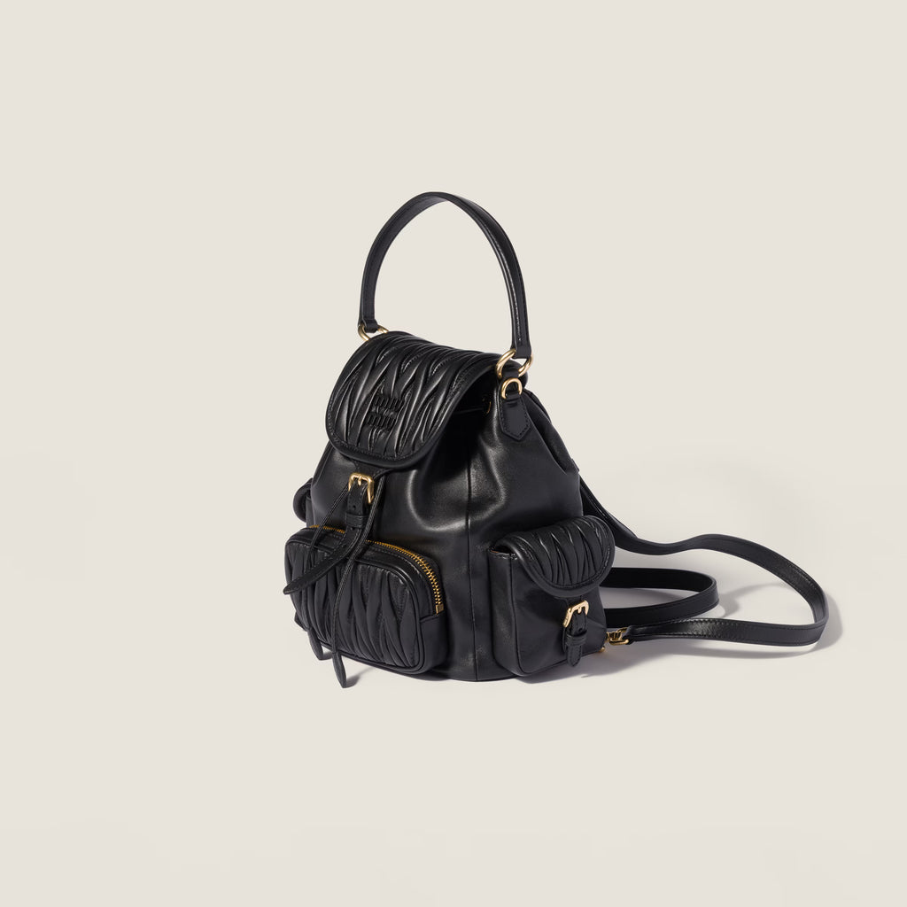 Matelassé nappa leather backpack