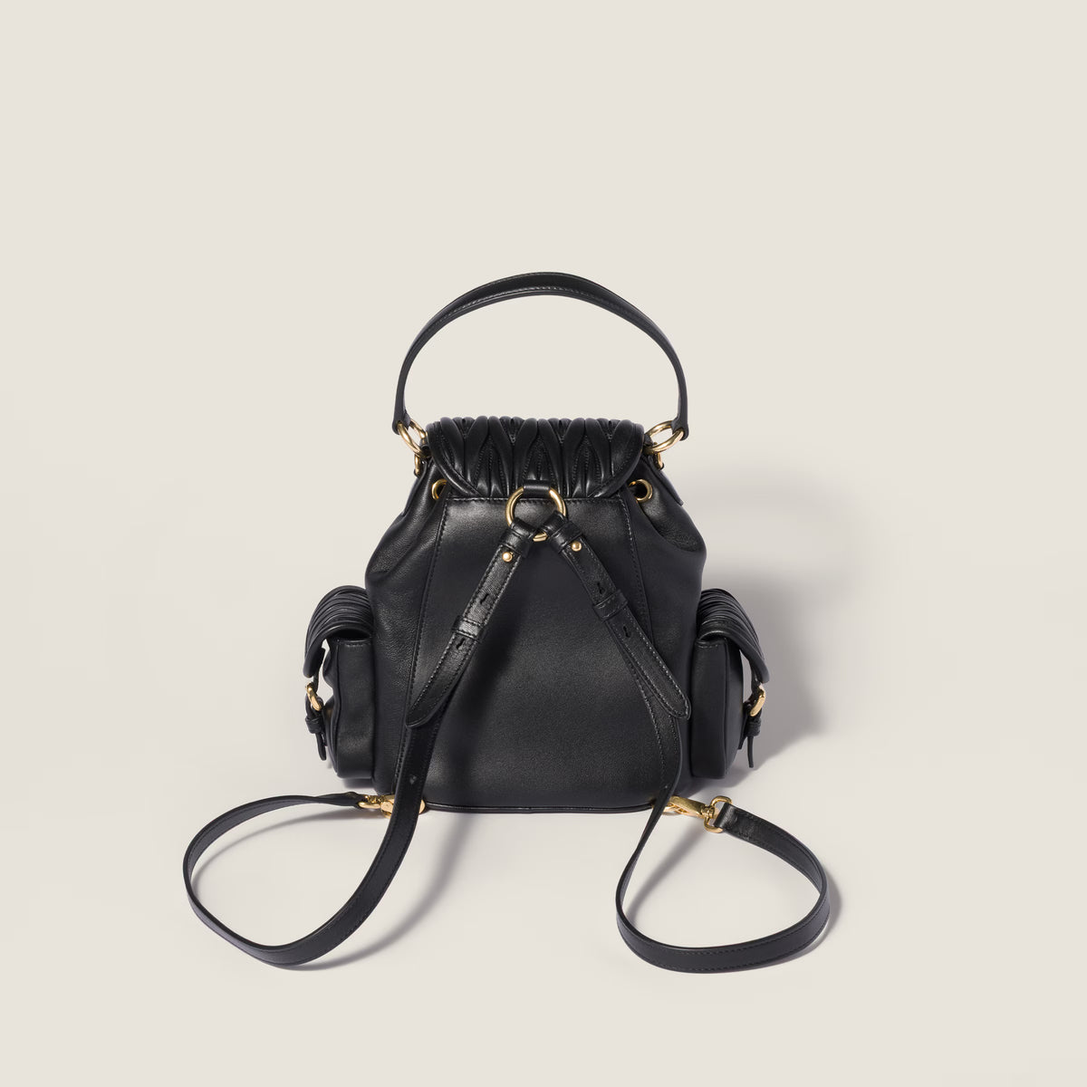Matelassé nappa leather backpack