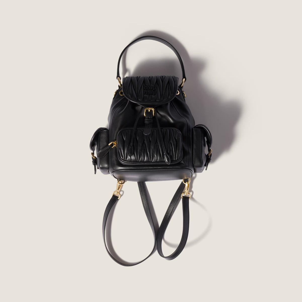 Matelassé nappa leather backpack
