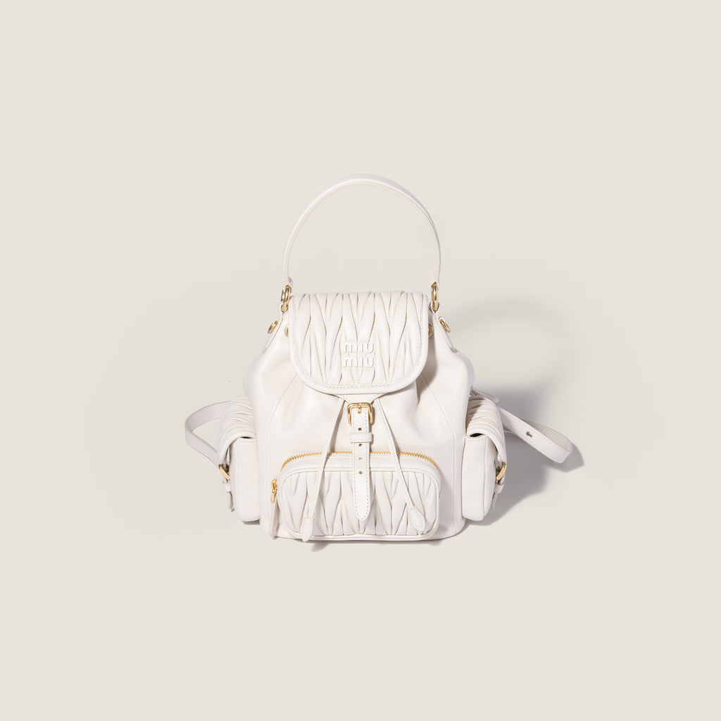 Matelassé nappa leather backpack