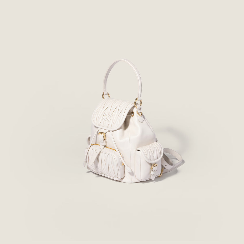 Matelassé nappa leather backpack