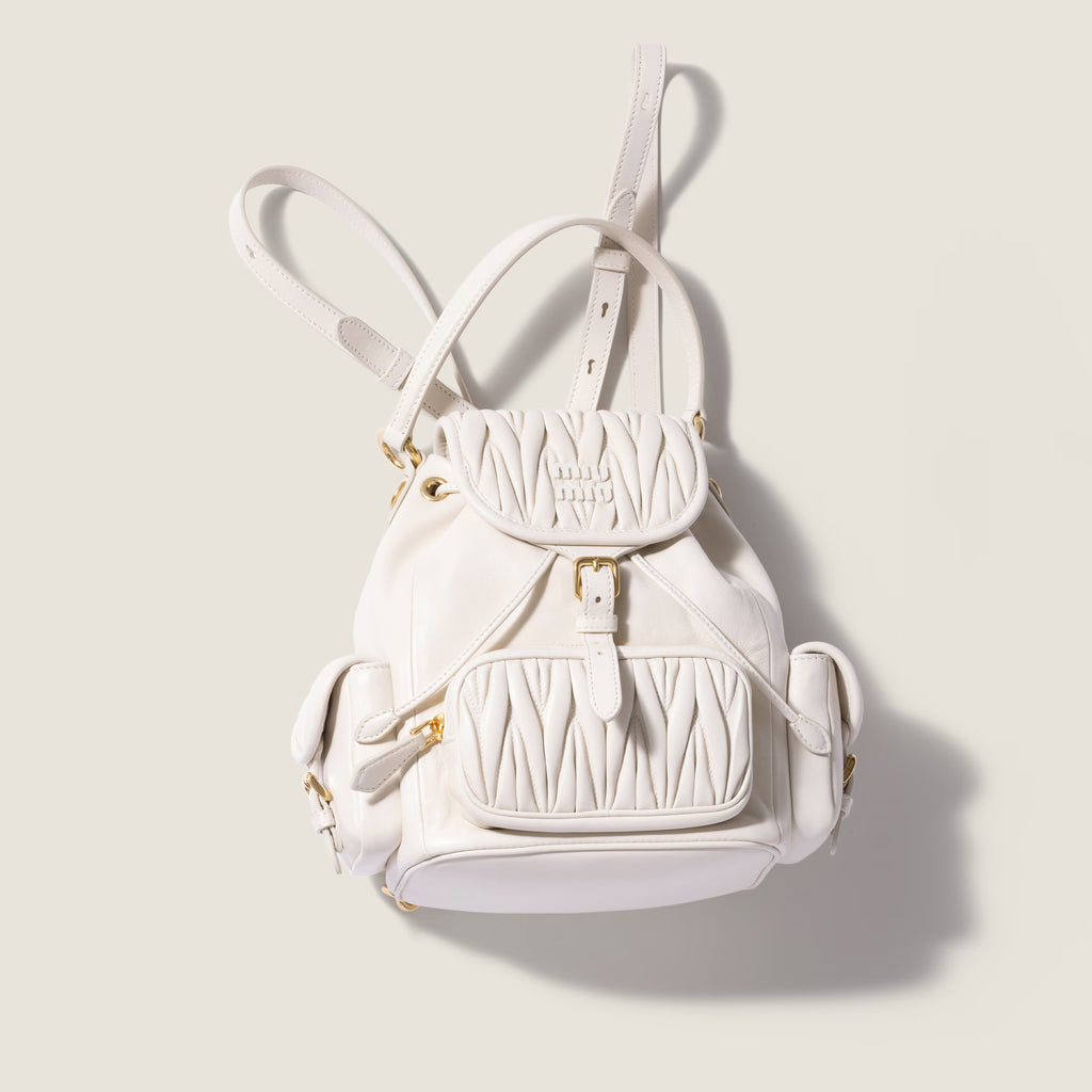 Matelassé nappa leather backpack