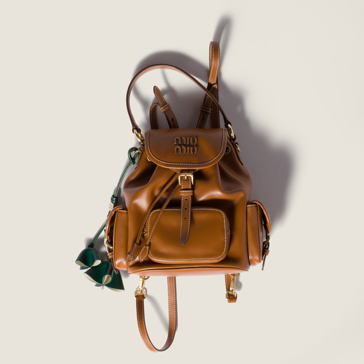 Leather backpack