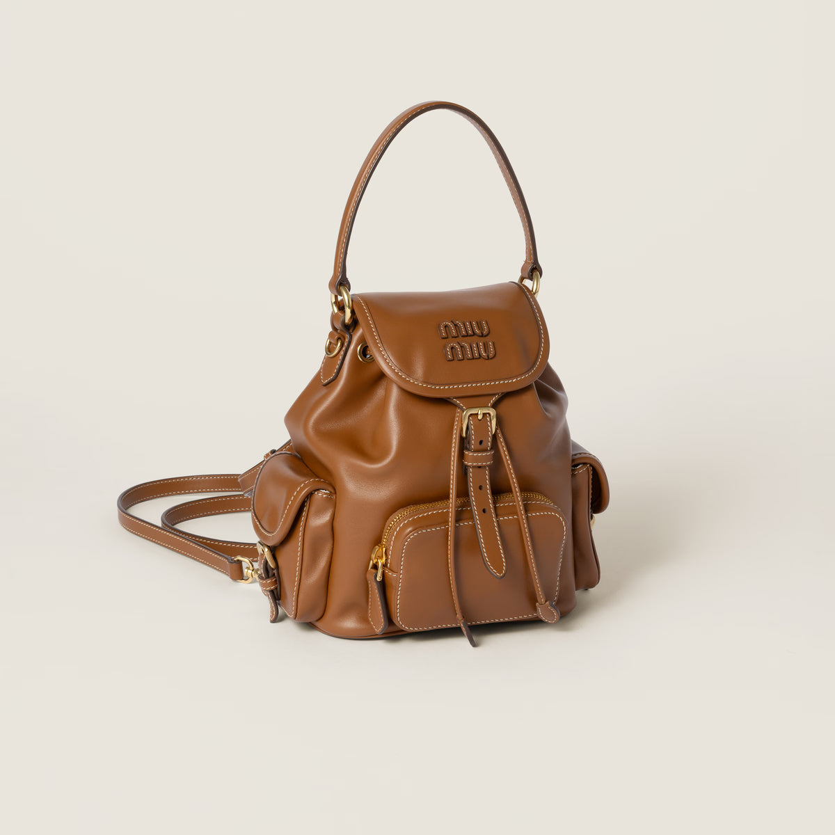 Leather backpack