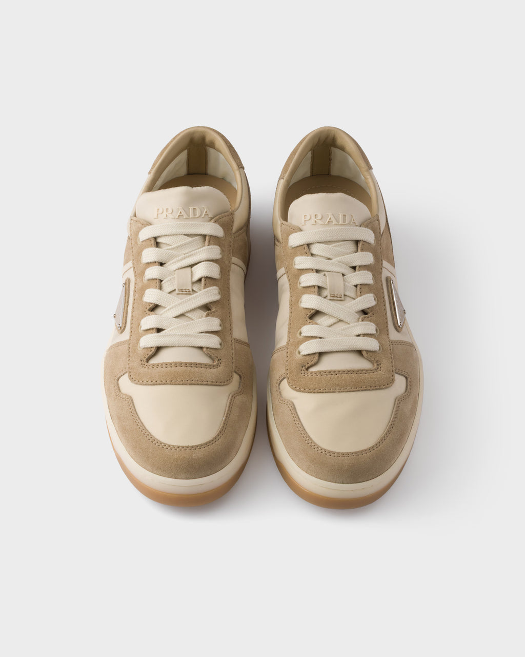 Downtown Re-Nylon and suede sneakers