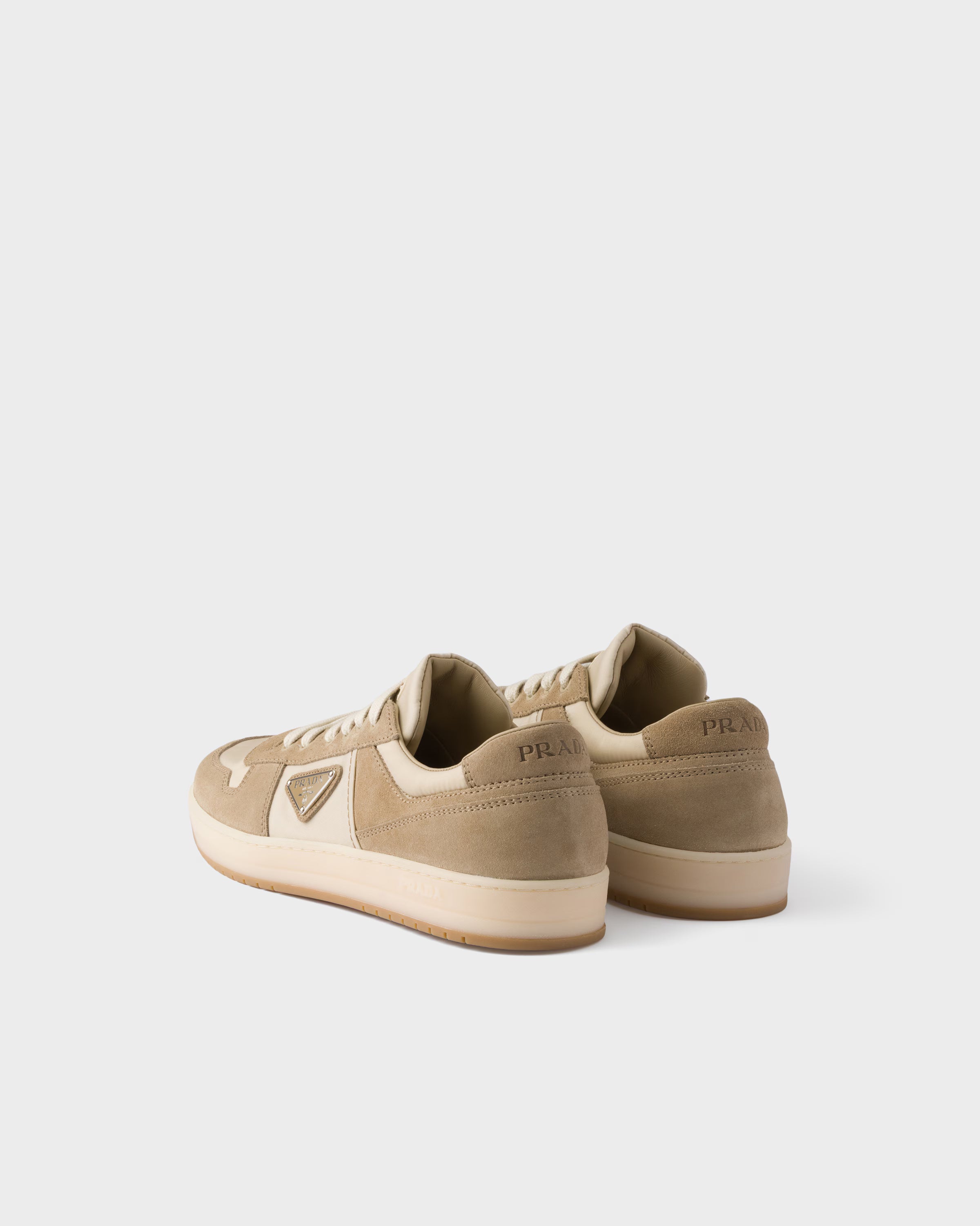 Downtown Re-Nylon and suede sneakers