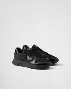 Prax 01 Re-Nylon and brushed leather sneakers