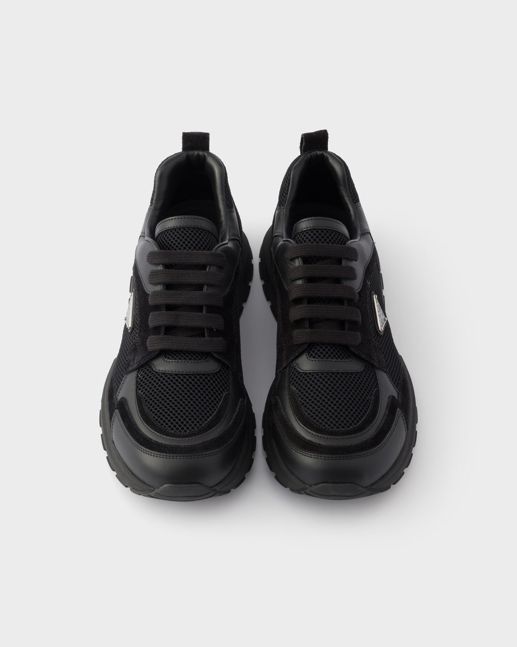 Prax leather and fabric sneakers