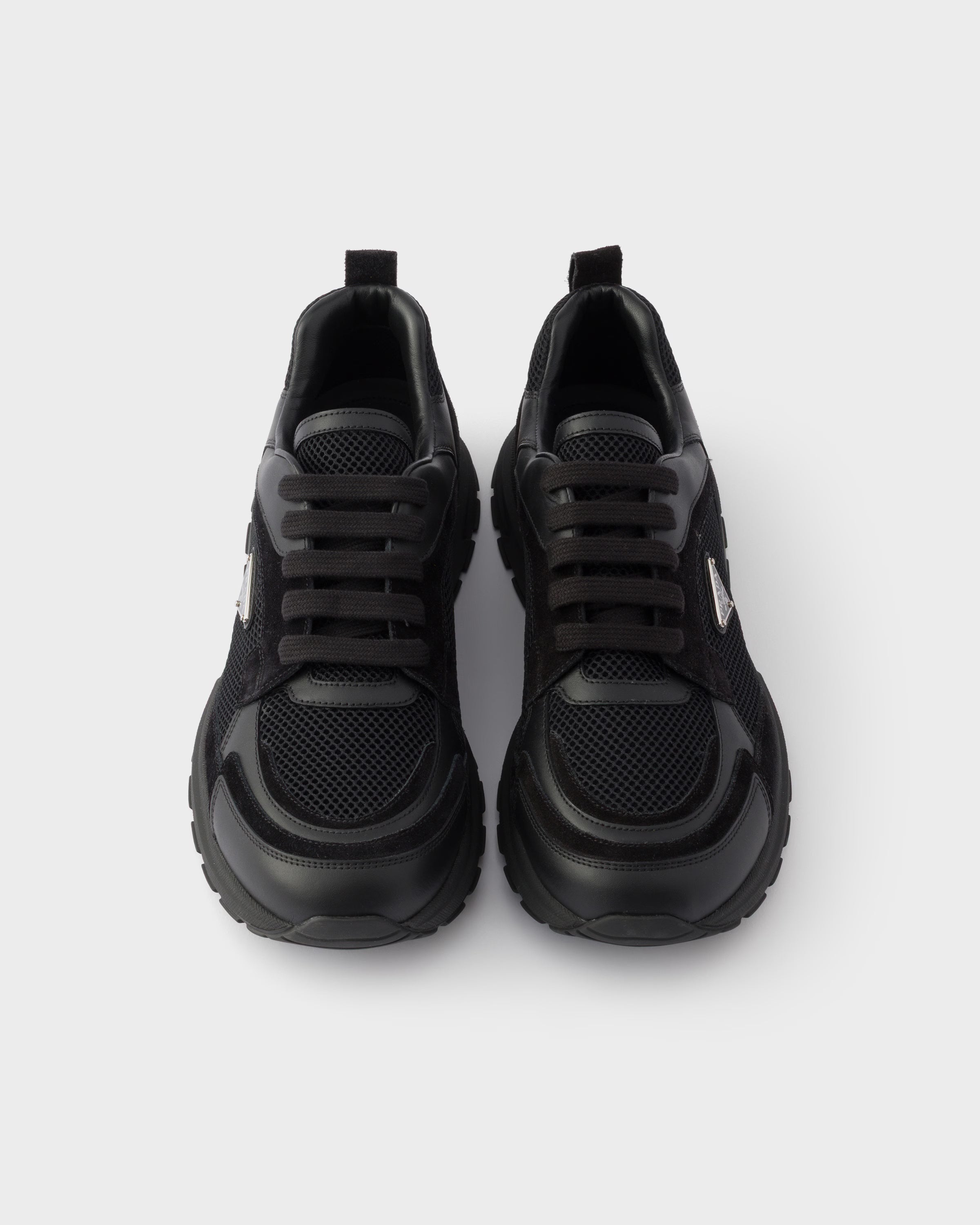 Prax leather and fabric sneakers
