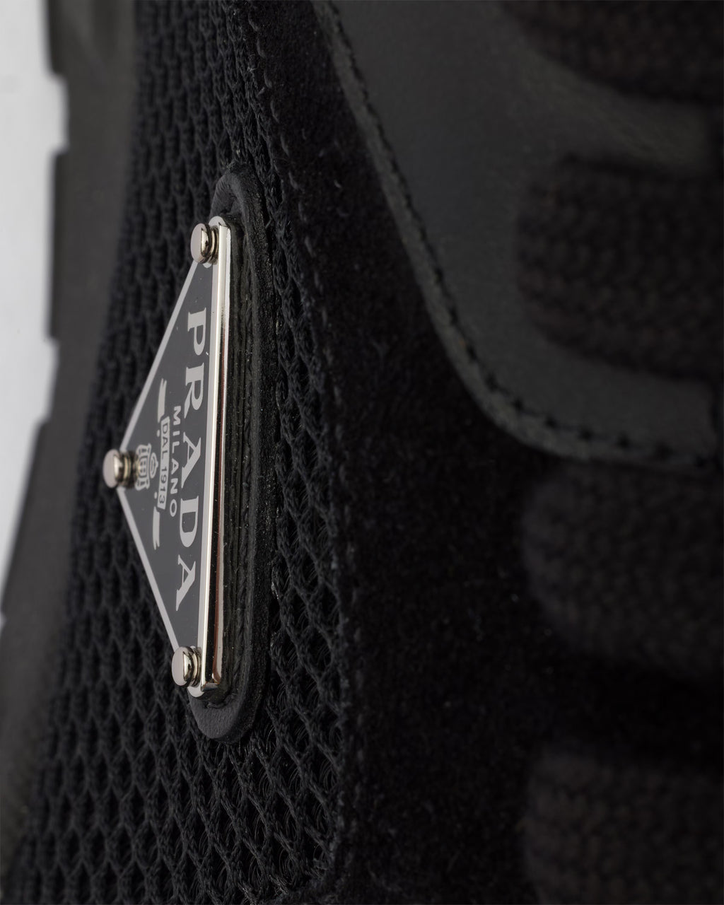 Prax leather and fabric sneakers