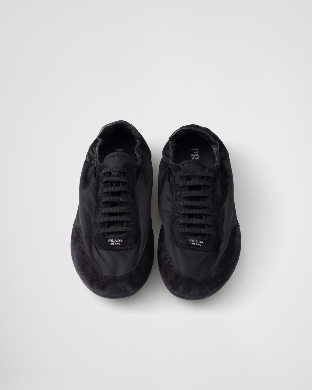Collapse Re-Nylon and suede sneakers
