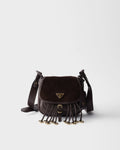 Prada Corsaire corduroy and leather mini shoulder bag RUNWAY DELUXE