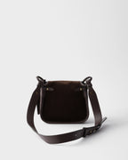 Prada Corsaire corduroy and leather mini shoulder bag RUNWAY DELUXE