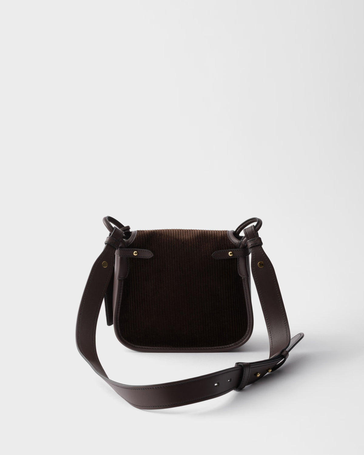 Prada Corsaire corduroy and leather mini shoulder bag RUNWAY DELUXE