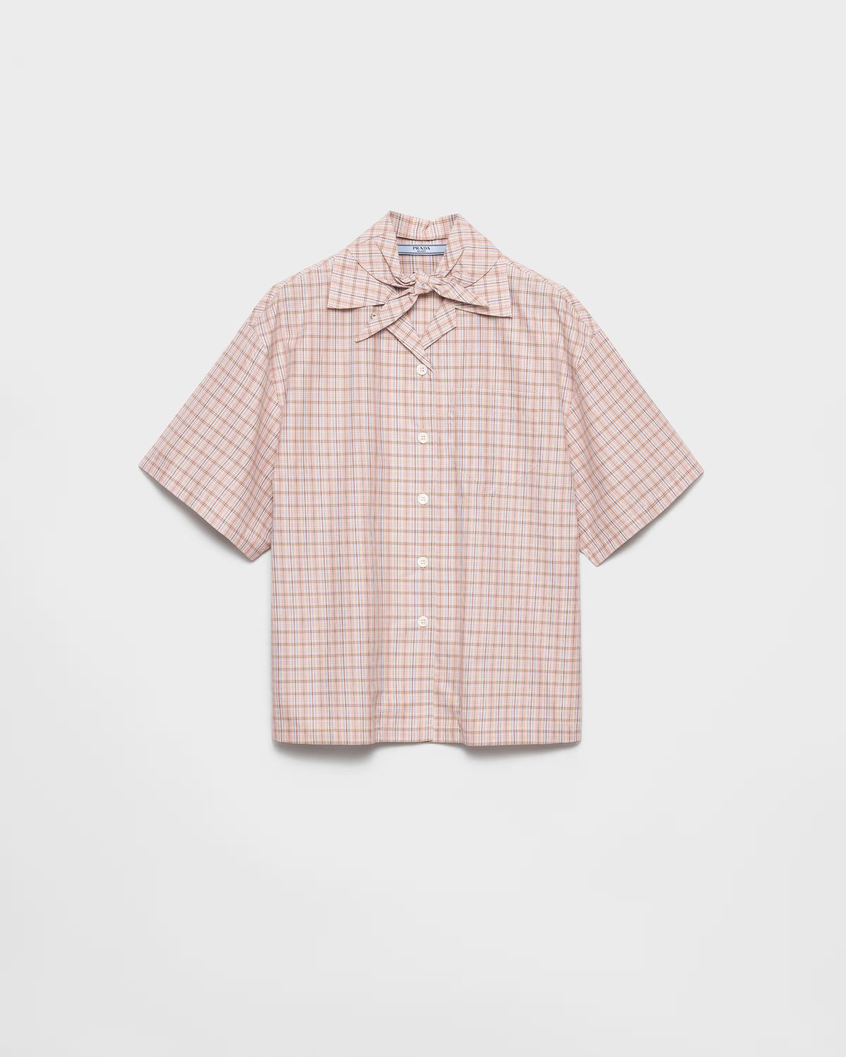 Madras fabric bowling shirt RUNWAY DELUXE