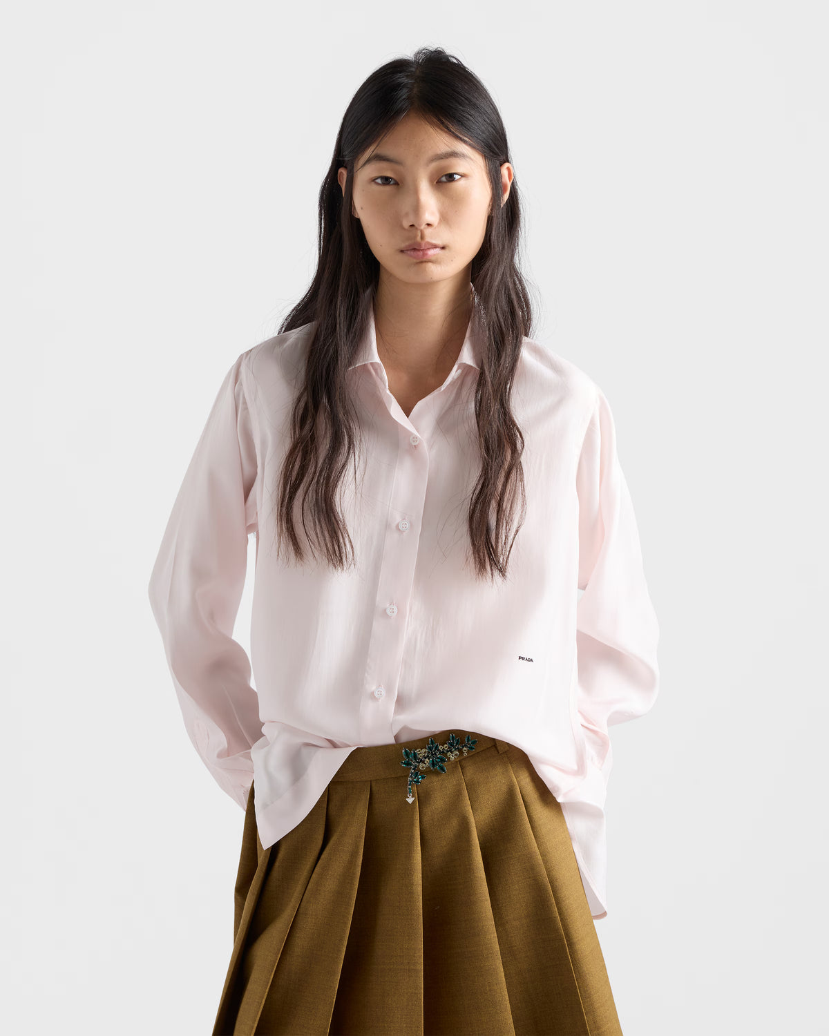 Silk poplin shirt RUNWAY DELUXE